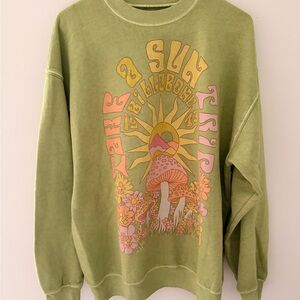 Billabong Sun Trip Graphic Sweater - Olive Green